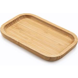 Bamboo Vanity Tray, Bathroom Counter Tray, Toilet Tank Tray, Bathroom Tray for Organizing and Home Decor, 7.9 x 5.1 x 0.8 inch