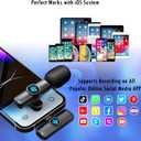 Wireless Lavalier Microphone for iPhone, Premium Lapel-on Mic with 80ft Distance of Ultra-Clear Pick-up Voice and Noise-Canceling for Tiktok, YouTube, Recording, and Vlogging(1RX&1TX)