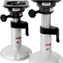 Aluminum Adjustable Height Locking Boat Seat Pedestals 13 to 18 Inches for Boat Seats(2pcs)