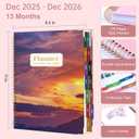 Yoment 2026 Planner Weekly and Monthly 8.5"x11" Large Hardcover Planner from Dec 2025 - Dec 2026 13 Months Calendar Academic Planners for Women Men Agenda Daily Weekly Yearly Planning with Tabs, Cloud