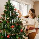 FREEPOWER 12PCS Flameless Christmas Tree Candles with RemoteBattery Operated Flickering Candles Christmas Tree Lights,LED Taper Candle for Home Parties Birthday Gift with Snowflake Hook (White)