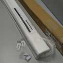 Madison Park Galen Cordless Roman Shade, 29"W x 64"H, Sheen White – Room Darkening, Thermal Insulated, Energy Efficient Window Blind with Subtle Sheen Basketweave Fabric for Privacy