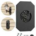 Siding Light Mounting Block, 8141DBL Black Outdoor Mounting Plate kit with Built-in Electrical Box, Vinyl Siding Block for 1/2 inch Double, 1 Pack