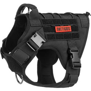 OneTigris Tactical Dog Harness - Fire Watcher Comfortable Patrol Vest (Black, Medium) OneTigris Tactical Dog Harness - Fire Watcher Comfortable Patrol Vest (Black, Medium)