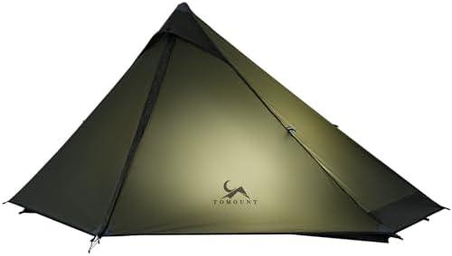 TOMOUNT Ultralight Trekking Pole Tent for 1-2 Person,Lightweight Backpacking Tent,Waterproof Windproof Tents for Climbing,Camping,Hiking,Trekking