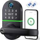 Smart Keypad Door Lock with Handle: NICE DIGI Keyless Entry Electronic Lock for Front Door, Easy Installation (Black)