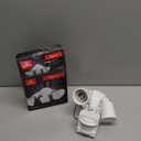 Globe Electric 17000269 110-Degree 240 W Twin Head White Hardwired Motion Sensor Security Flood Light, Spotlight, Outdoor, Outside House Lights