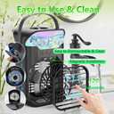 iFTY Small Portable Air Conditioners, Portable AC Unit w/Remote, 1.5L Water Tank, 3 Speeds, 2 Cool Mist, 3 Timers, 7 Night Light, Mini Air Conditioner, Personal Air Cooler Fan for Room Bedroom Office