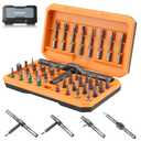 Faireach 42 in 1 Magnetic Screwdriver Set, DIY Ratchet Screwdriver Set, Multi Bit Magnetic Drive Set with Detachable Ratchet Handle, Portable Compact Repair Tool Kit for Furniture Computer Bicycle