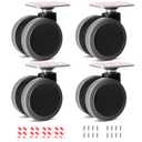 Self Adhesive Caster Wheels Set for Trash Can, Storage Box (4PCS, 1.5")