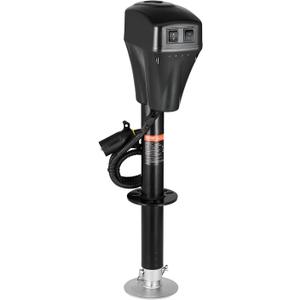 VEVOR Electric Trailer Jack, 5000 lbs, Heavy Duty RV Electric Power Tongue Jack with 7-pin Connector, Manual Crank Handle & Weatherproof Jack Cover, 10"-28.3" Lift, for Trailers, Campers & RVs, Black