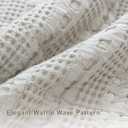 CozyTide Oversized Queen Bedspread (102"x118"), 100% Cotton Waffle Khaki Lightweight Bedspreads & Coverlets Ultra Soft Farmhouse Oversized Queen Quilt Bedding Set for All Season