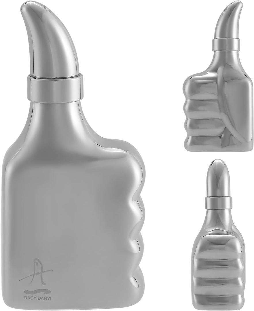 Hip Flask 6oz with Thumbs-ups Patent Design,Personalized Gift for Father,Stainless Steel Liquor Flasks for Whiskey, Drinking Flasks for Men for Party,Camping and Wedding