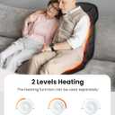 COMFIER Back Massager with Heat, Vibration Massage Seat Cushion with 8 Massage Nodes & 5 Modes, Adjustable Chair Massager Pad for Home Office, Heated Chair Pad, Mothers Day Gifts for Mom, Black