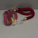 PATIKIL 4 Feet Red Velvet Stanchion Rope, 2 Pack Crowd Control Barrier Rope with Snap Hooks for Posts Stands Queue Divider of Hotel Theater, Golden