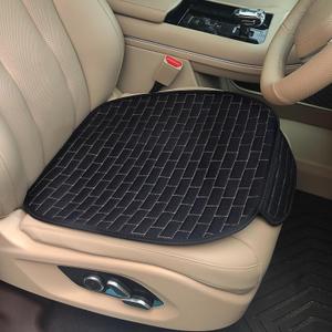 Front Car Seat Covers, Comfortable Car Seat Covers, Front Bottom Seat Cushion Covers, Universal Padded Car Interior Covers Car Accessories Suitable for Most Vehicles (Black&Silver, Front Seat)