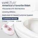 LUXE Bidet NEO 120 - Single Nozzle, Self-Cleaning, Non-Electric Bidet Attachment for Toilet Seat, Adjustable Water Pressure, Rear Wash (Rose Gold)