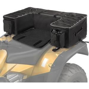 ATV Storage Bags with Extra Waterproof Cover & Upgraded Zippers, ATV Bag with Back Seat for Passenger