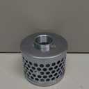 Tujoe 1-1/2 Inch Round Hole Suction Strainer Filter Carbon Steel Plated Npt Thread Hose Water Pump Inlet Strainer for Remove Debris Trash Reduces Solids Entering