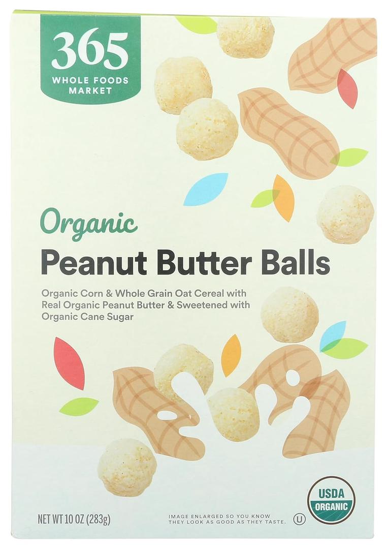 2 x 365 by Whole Foods Market, Organic Peanut Butter Balls, 10 Ounce