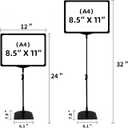 Sign Holder Stand,Sign Stand for Display,Adjustable Sign Holders For Table Top,Table Sign Holders 8.5 x 11,6 Packs,Black, 6pcs