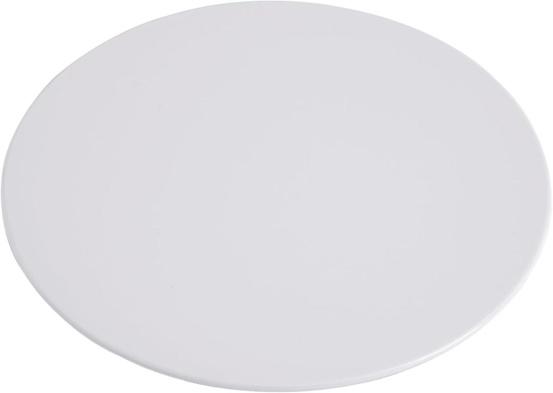 Endurance Melamine White Flat Round Platter, 12 inch Plates, Dinnerware Plates, Safe Dishes, Scratch Resistant, Dishwasher Safe (24 Pack)