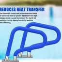 Pool Handrail Covers with Zippers 4 6 8 10 Ft Inground Swimming Pools Hand Rail Cover, Anti-Slip Cool Touch Heat Resistant, Blue, Non Slip Swim Pool Railing Ladder Stair Handle Grip (8 Feet 2 Pcs)