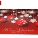 Christmas Mailbox Covers Red Glitter Snowflake Ball Magnetic Letter Post Box Cover Standard Size 25.5 x 21 Inch Garden Yard Home Decorative