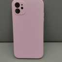 Vooii Compatible with iPhone 11 Case, Upgraded Liquid Silicone with [Flat Edges] [Camera Protection] [Soft Anti-Scratch Microfiber Lining] Phone Case for iPhone 11 6.1 inch - Chalk Pink