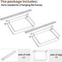 SUNEE Hanging File Folder Frame, Letter Size Files Holder Bars,17.5 Inches, Set of 2