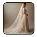 Ursumy Wedding 2T Veil Long Cathedral Veils Soft Tulle Bridal Veil with Comb (Ivory)