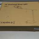 Ring Light with Stand for Desk,Adjustable Overhead Phone Mount with 10" Ring Light Tripod for iPhone,Phone Tripod with Light and Remote Phones Holder for Video Recording,Live Stream,Cooking Video