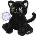 Heatable & Coolable Black Cat Stuffed Animals, Cute Microwavable Heating Pad Plushies for Soothing & Relaxation, Stuffed Cat Plush Toys, Soft Black Cat Plush Gifts