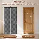 Upgrade Magnetic Insulated Door CurtainThermal Door Cover for Winter Made of Graphene and Cotton Fill Fit 36x82inch Door Screen Door Itself Size 38x84inch Curtains, Insulated Door Curtain for Doors