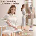 HAPAIS Steamer for Clothes,1800W Standing Garment Steamer with 30s Fast Heat,2L Tank for 1 Hour,Professional Clothes Steamers for 10 Fabric Modes,2-in-1 Flat & Hanging Ironing