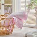 Ruffled Toddler Blanket Ruffle Comforter for Baby Toddler Girls, Soft Cozy Cute Quilted Blanket Breathable Microfiber Comfortable Down Alternative Small Size Quilt with Ruffle - 39"x 47" Pink