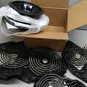 AMI PARTS 3 (6) WB31M20 & 1 (8) WB31M19 Black Porcelain Burner Drip Pans and 3 (6) WB30M1 & 1 (8) WM30M2 Electric Stove Burners Replacement Fit for G-E Hot-point Ken-more Electric Stove Burner