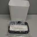 2 Pack 2.7 Gal Bathroom Trash Can with Lid, Automatic Trash Can Small Smart Garbage Can Touchless, Slim Motion Sensor Waterproof Plastic Trash Bins for Bedroom Office Kitchen Toilet (White)