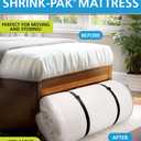 Hefty Shrink-Pak Mattress Bags for Moving Twin/Twin XL Size | Heavy Duty & Water Resistant Vacuum Compression Mattress Bag, Storage Protection Mattress Cover for Moving