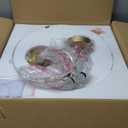 Lingkai 15.7" Pendant Light Fixtures, Farmhouse Pendant Lights Kitchen Island, White Hanging Ceiling Light for Kitchen Island Dining Room