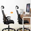 NEO CHAIR Office Desk Chair with Ergonomic High Back Headrest, Mesh Black