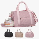 Gym Bag for Women with Shoe Compartment, Travel Duffel Bag for Women, with Hide and increase capacity Pocket, Gym Tote Bags Weekend, Pink