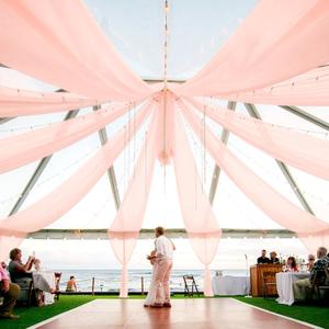 6 Panels Blush Pink Ceiling Drapes for Wedding Ceiling Drapes 5ftx20ft Wedding Arch Draping Fabric Sheer Curtains Voile Chiffon Drapery Draping Wedding Ceiling Decorations for Party Ceremony Stage