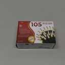 Clear Warm White Christmas Tree Lights - 20 ft String of 105 Incandescent Mini Bulbs Multifunctional Lighting Modes, for Decorative, Bedroom, Outdoor, Xmas Twinkle Lights with Green Wire Total 21.6 ft