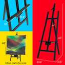 MEEDEN Black Easel for Painting: A Frame Wood Easel for Adults Artists Display Sign- Holds Canvas up to 48"