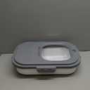 20-23 Lbs Dog Food Storage Container - Collapsible Dog Food Container with Attachable Casters and Scoop,Travel Silicone Bowl, Pet Food Storage Containers to Keep Dry Food Fresh,Easy to Move (Grey)