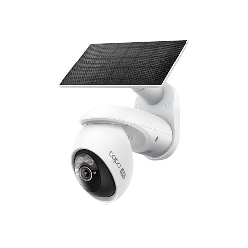Tapo 4K Outdoor Pan/Tilt Wireless Security Camera - Battery with Solar Charging, 360° Motion Track, 24/7 Capture, Person/Vehicle Detection, Subscription-Free Local Storage or Optional Cloud, C660 KIT