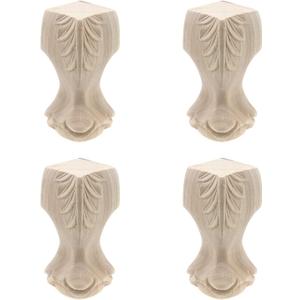 T Tulead 5.9-Inch Wooden Cabinet Feet Furniture Replacement DIY Sofa Feet Couch Ottoman Feet Bookcase Dresser Chair Legs 4-Pack