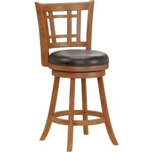 Hillsdale Fairfox 24.5" Wood Swivel Counter Height Stool, Oak