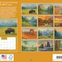 National Park Calendar 2026 Monthly Wall Calender 12 Month National Parks Gifts Pointillist Art Style | American Made In The USA